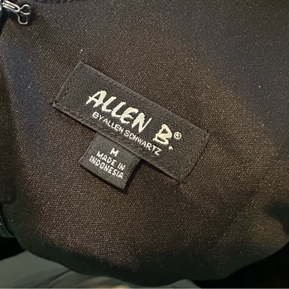 Allen B by Allen Schwartz Women’s Black V Neck Midi Sleeveless Dress SzM - Picture 4 of 4